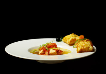 Fish soup with vegetables