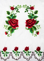 Ukrainian folk embroidery, handmade