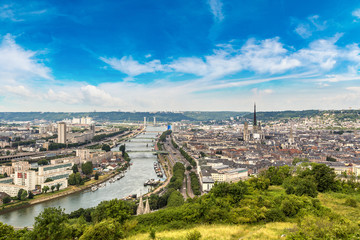 Fototapeta na wymiar Panoramic view of Rouen