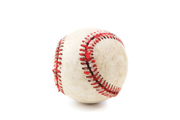 Old worn baseball