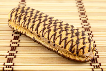 Tasty and fresh cookies isolated on vintage background.