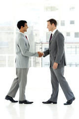 Businessmen closing a deal with a handshake