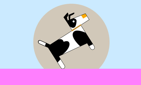 chien noir et blanc