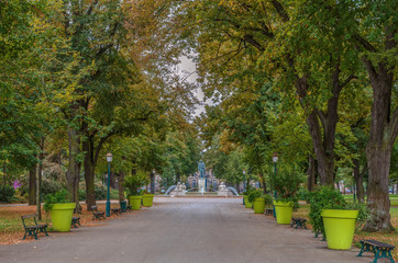 Obraz premium Park in Colmar, France