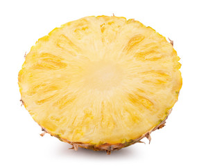 pineapple slice isolated on the white background