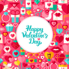 Flat Valentine Day Greeting