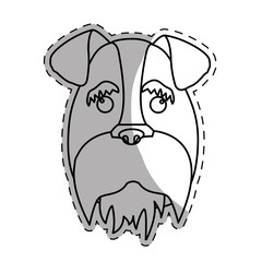pedigree dog breed icon image sticker  vector illustration design 
