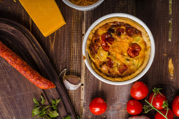 Mini quiche with sausage