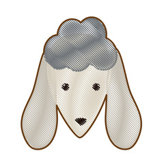 dog face icon over white background. colorful design. vector illustration