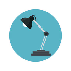 desk lamp bulb light blue background vector illustration eps 10