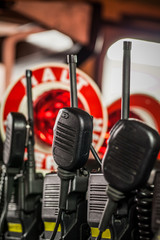 HDR - Funkgeräte der Feuerwehr und der Polizei im Einsatzfahrzeug