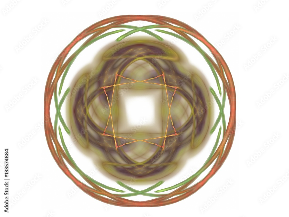Fototapete 3d rendering with colorful abstract fractal pattern