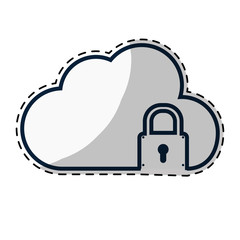 internet security related icons image sticker vector illustration design 