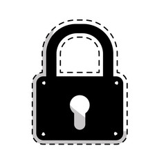 security padlock icon over white background. vector illustration