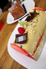 Buche de Noël à la framboise