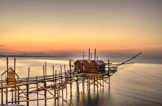 Trabucco al tramonto