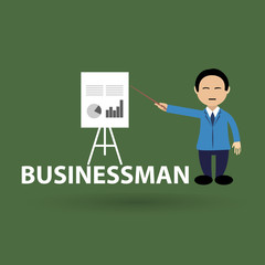 Naklejka premium businessman. vector illustration