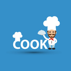 Cartoon Chef. Cook vector