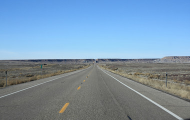 Deserted road.