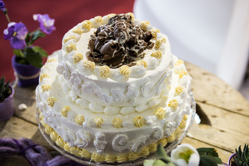 Torta di cioccolato e crema 