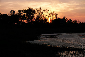 Beautiful sunset landscape