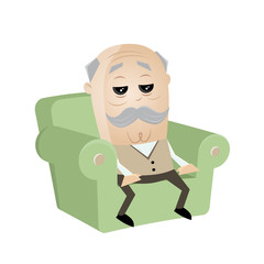 clipart senior in sofa