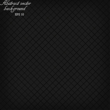 Structured metallic dark perforated sheet. Abstract Black Diamond background - vector