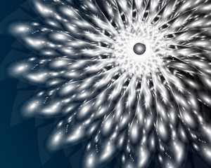 Fototapeta premium fractal transparente con fondo azul