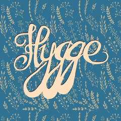 Vector hand drawn conceptual pattern for a hygge theme (comfort in calmness in every detail of life). Printed goods, design element.