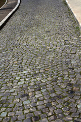 Cobblestone street.