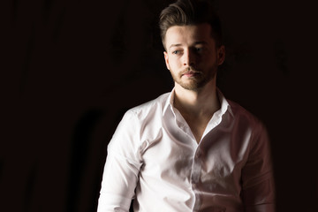 Caucasian man model.