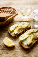 making sandwiches with avocado healthy organic food