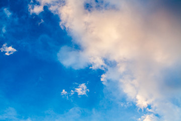 colorful dramatic sky with cloud at sunset