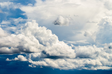 colorful dramatic sky with cloud at sunset