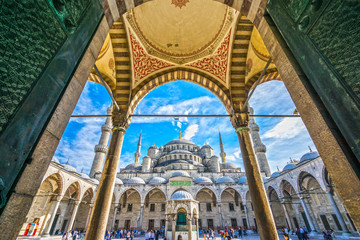 Obraz premium The Blue Mosque, (Sultanahmet Camii), Istanbul, Turkey.