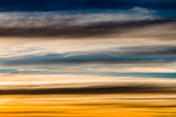 colorful dramatic sky with cloud at sunset