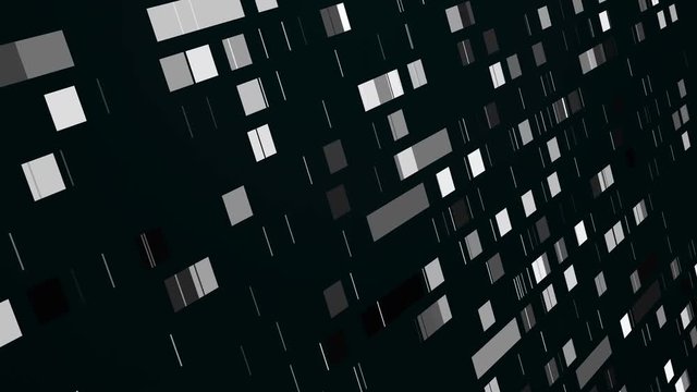 Data mining moving, abstract squares background