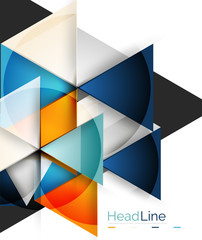 Fototapeta premium Kolorowe trójkąty na białym tle