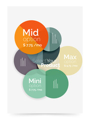 Business flyer circle abstract background