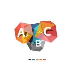 Moden low poly infographics template
