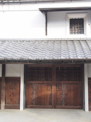 Exterior of old Japanese house in Sawara Chiba Japan