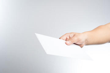 hand holding envelope