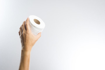 Hand with tissue paper