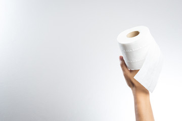 Hand with tissue paper