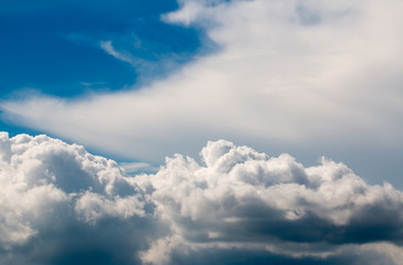 colorful dramatic sky with cloud at sunset