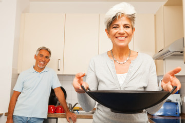 Senior Couple In The Kitchen