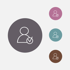 add user outline icon illustration