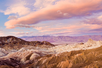 Fototapeta na wymiar Zabriskie Point, before sunrise, Death Valley, CA