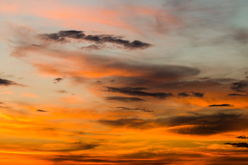 Fototapeta premium colorful dramatic sky with cloud at sunset