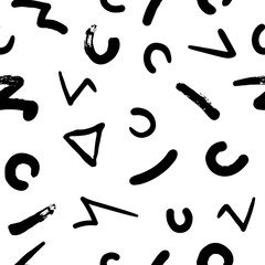 Fototapeta premium Decorative seamless pattern with handdrawn shapes